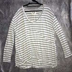 PQLA long sleeve stripe flows top